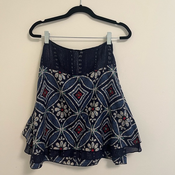 Anna Sui for Anthropologie Front Tie Silk Blend Floral Skirt, 4 - Picture 9 of 11